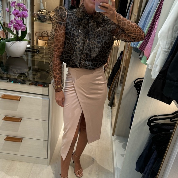 NICHOLAS
Ponte Wrap-Front Pencil Skirt, Nude - Picture 1 of 8